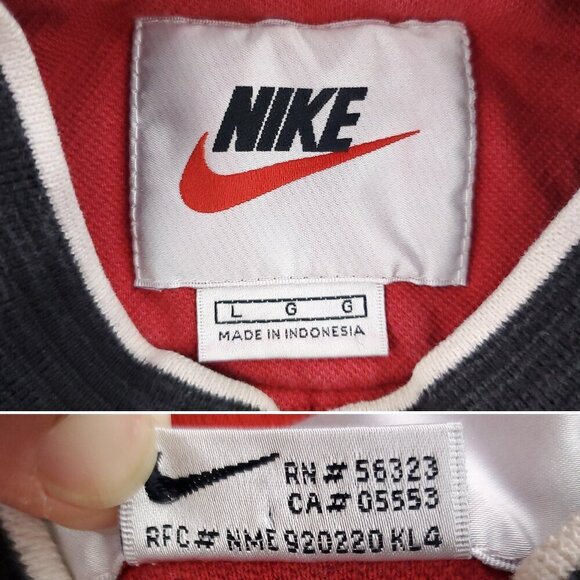 Nike Vintage Sweatshirt Silver Tag 90s Spell Out Block Letter Swoosh Men's Large - Picture 3 of 14